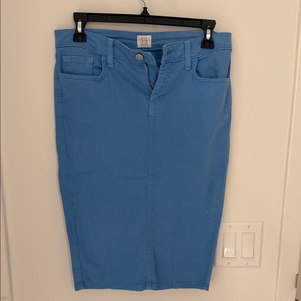 7/2 women’s blue midi‎ pencil skirt